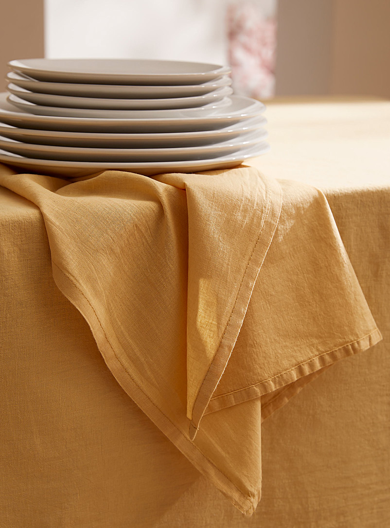 Simons Maison Light Yellow Light yellow linen and cotton napkin