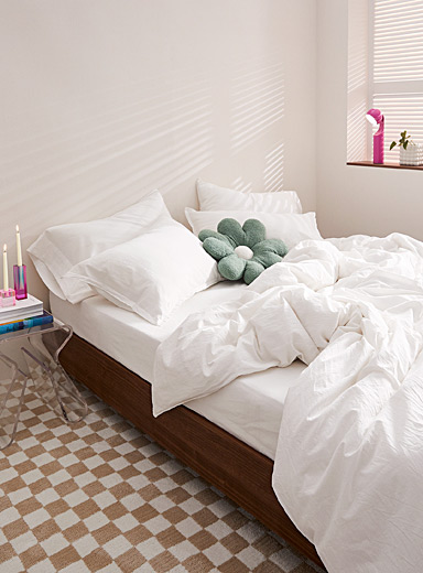 Solid pure organic cotton duvet cover set