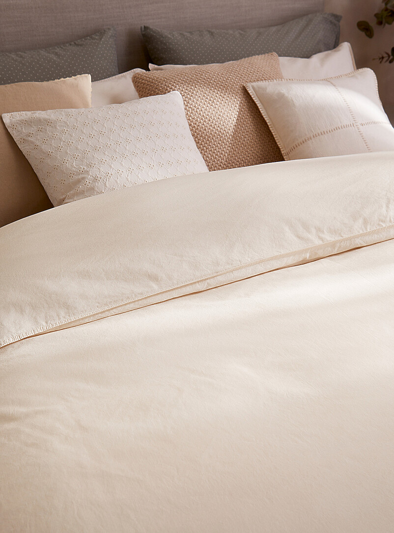 Simons Maison Khaki Solid pure organic cotton duvet cover set