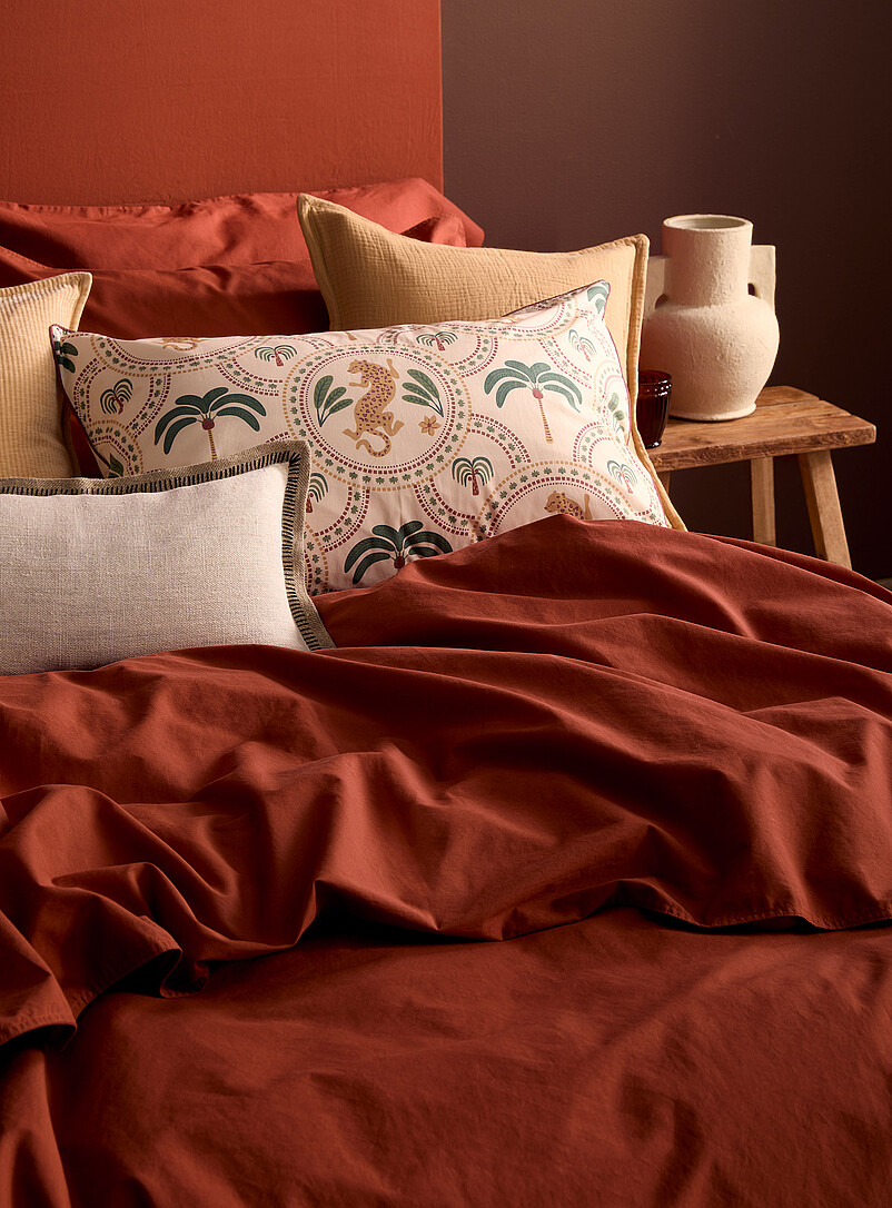 Simons Maison Bronze/Amber Solid pure organic cotton duvet cover set