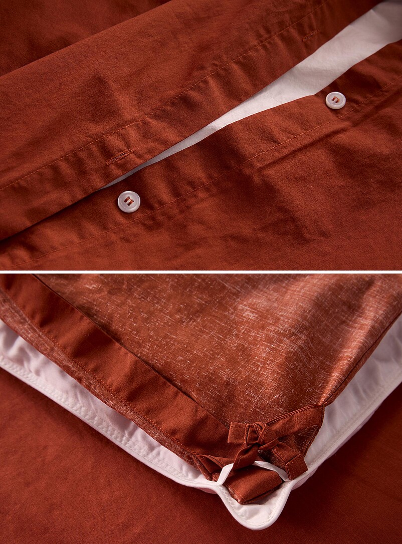 Simons Maison: L'ensemble housse uni pur coton biologique Bronze - Ambre