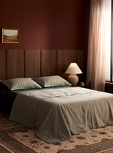 Simons Maison Mint/Pistachio Green Solid pure organic cotton duvet cover set
