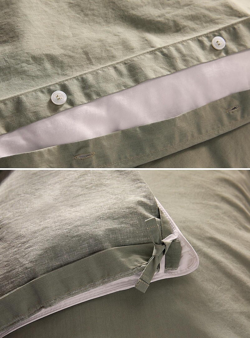 Simons Maison: L'ensemble housse uni pur coton biologique Vert pistache - Menthe