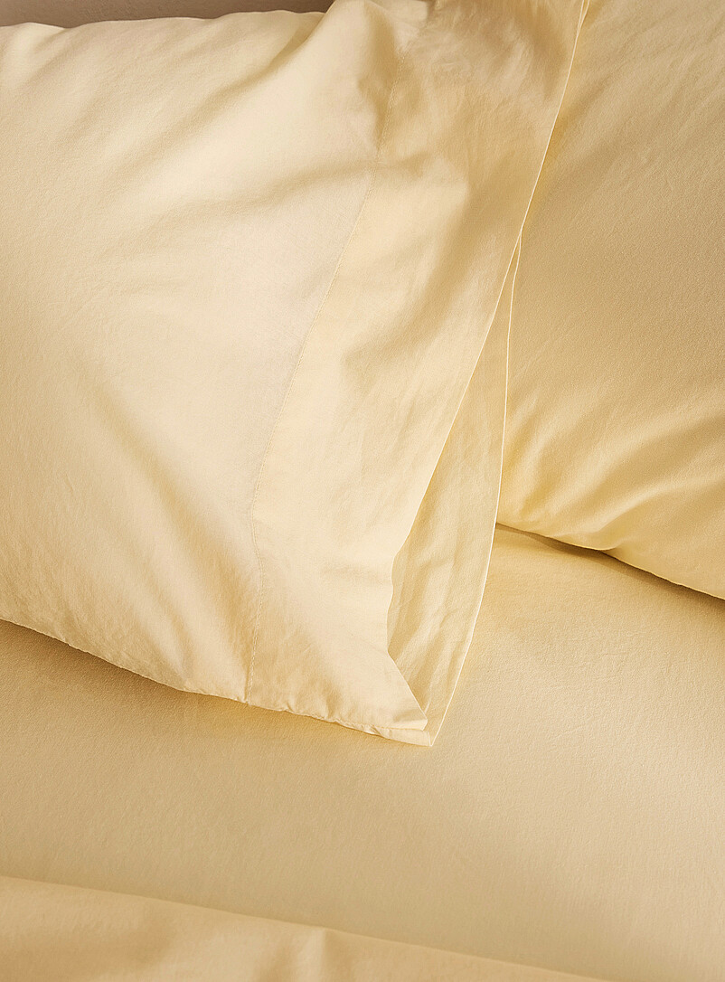Simons Maison Taupe Solid pure organic cotton sheet set Fits mattresses up to 16 in 144-thread-count