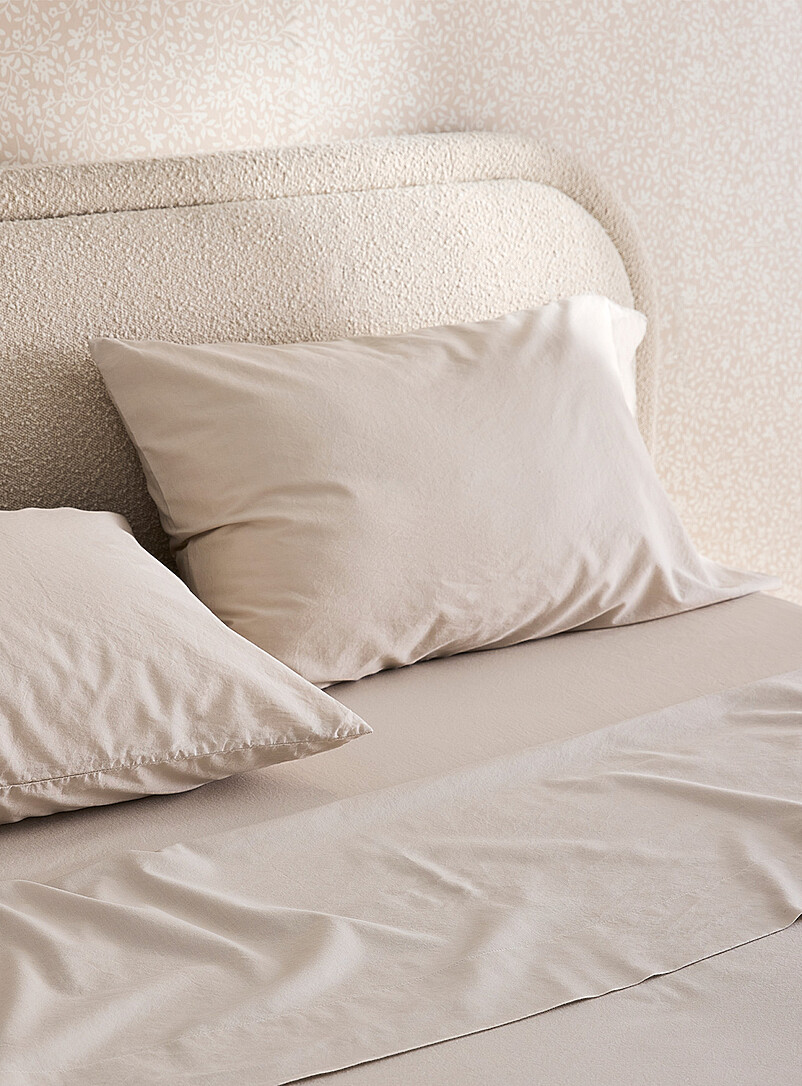 Simons Maison Corn/Vanilla Yellow Solid pure organic cotton pillowcases Set of 2 144-thread-count