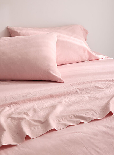 Colourful pure organic cotton bed sheet set Fits mattresses up to 16 in 144-thread-count