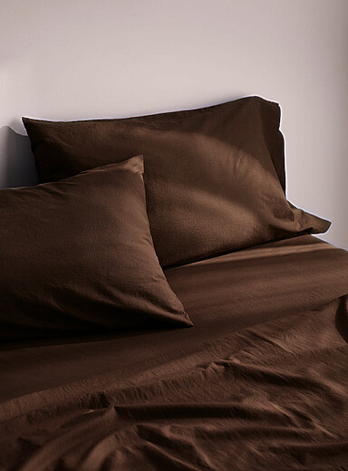 Colourful pure organic cotton pillowcases Set of 2 144-thread-count