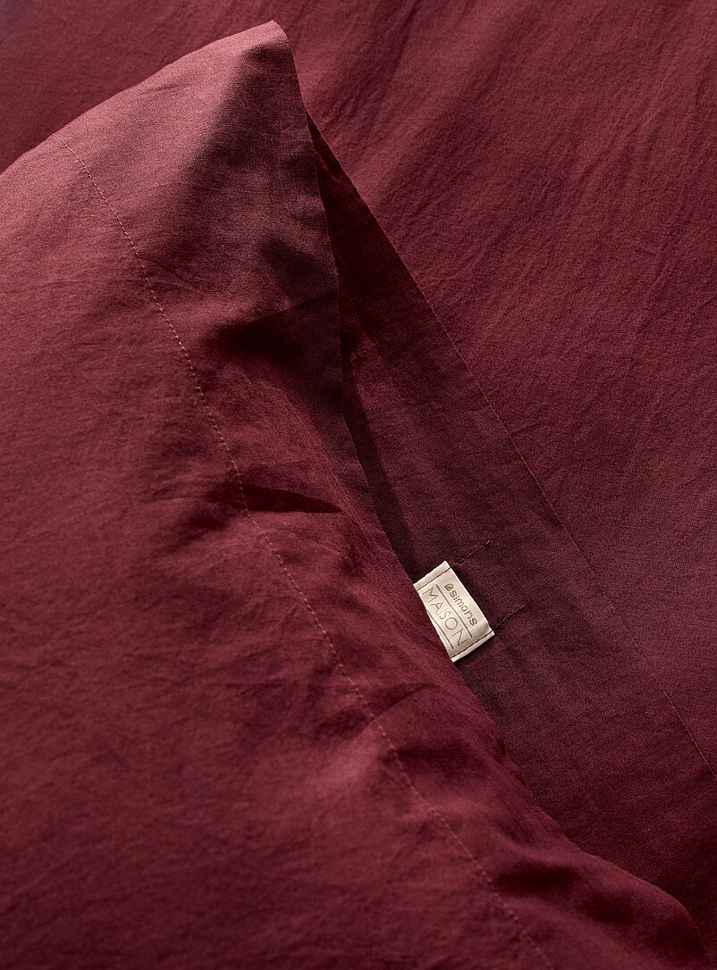 Simons Maison Raspberry/Cherry Red Colourful pure organic cotton pillowcases Set of 2 144-thread-count