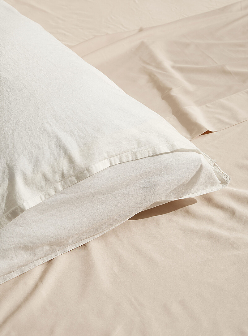 Simons Maison Off White Solid 100% organic cotton body pillow sham