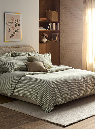 Gingham duvet cover set