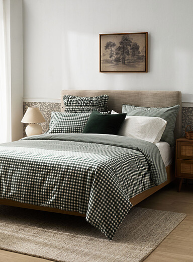 Gingham duvet cover set