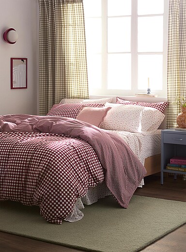 Simons Maison: L'ensemble housse carreaux vichy Rouge