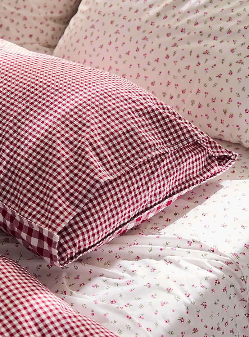 Simons Maison: Le couvre-oreiller de corps carreaux vichy Sable