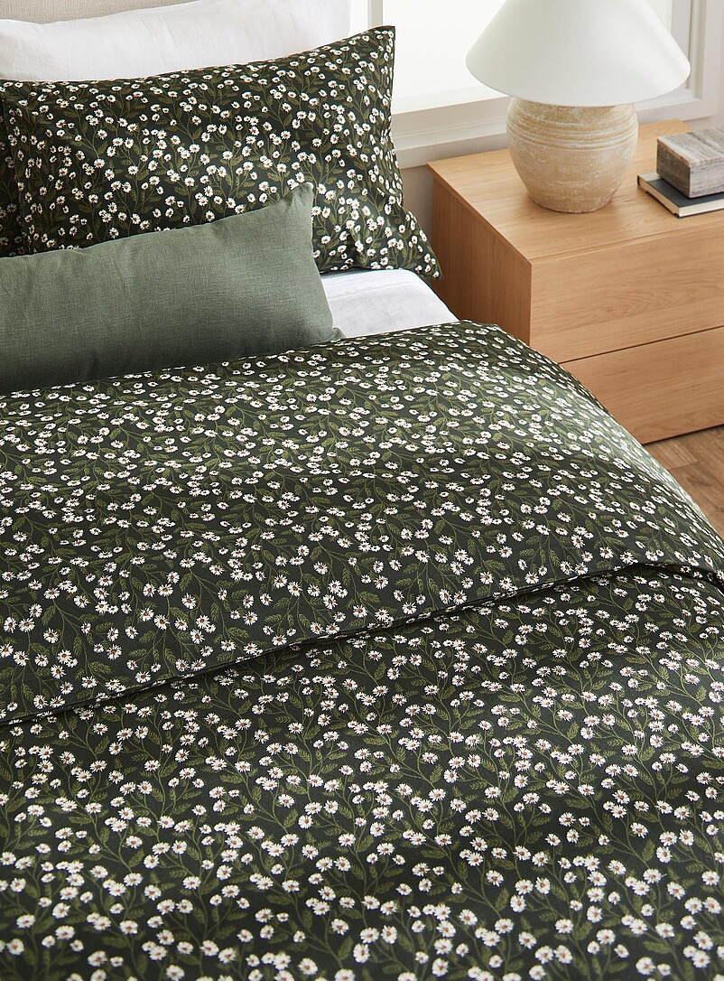 Simons Maison Green Field of daisies duvet cover set