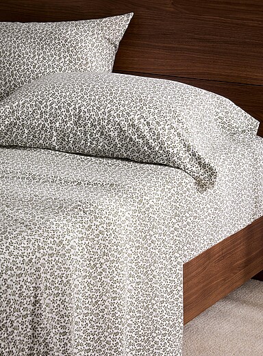 L'ensemble draps feuillage apaisant Pour matelas jusqu'&agrave; 16 po