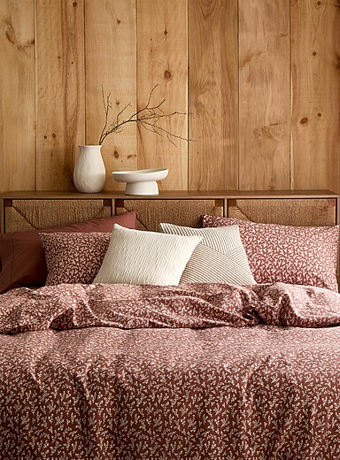 Soft foliage duvet cover set