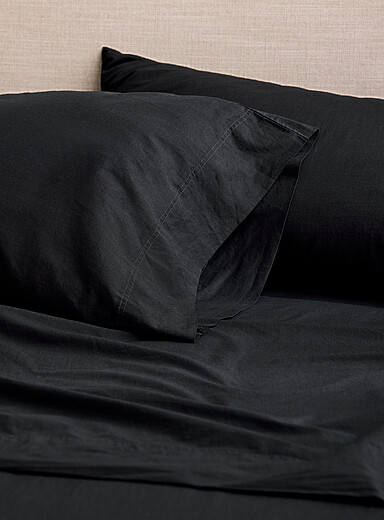 L'ensemble draps pur coton biologique uni Pour matelas jusqu'&agrave; 16 po 144 fils au pouce
