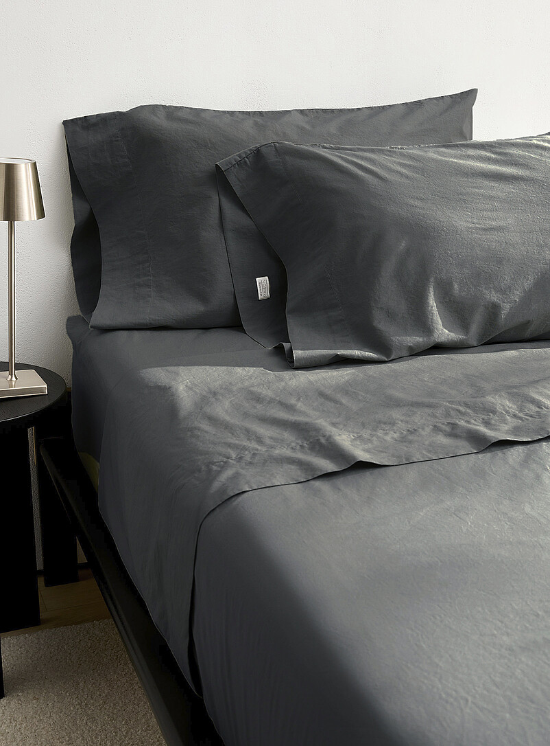Solid Pure Organic Cotton Sheet Set Fits Mattresses Up To 16 In 144-Thread-Count