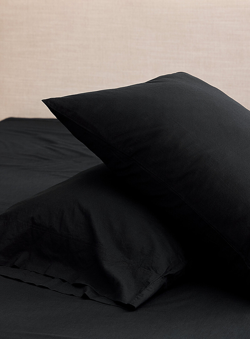 Solid Pure Organic Cotton Pillowcases Set Of 2 144-Thread-Count