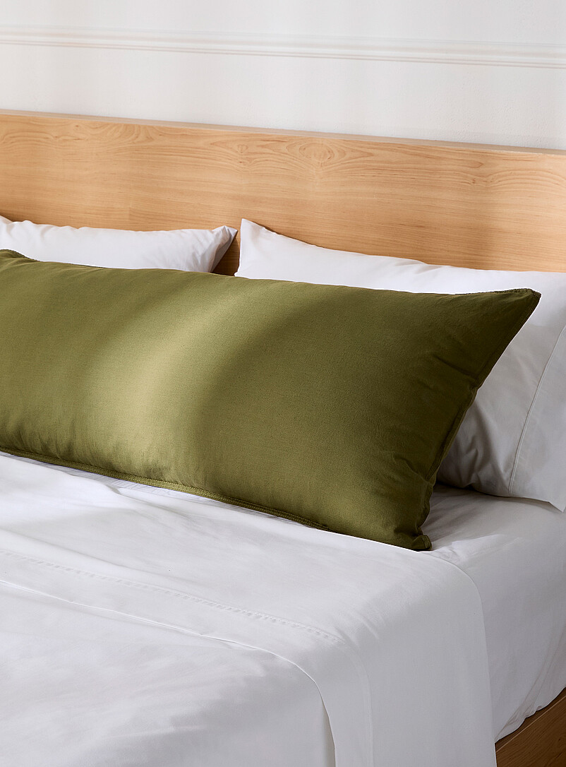 Solid 100% Organic Cotton Body Pillow Sham