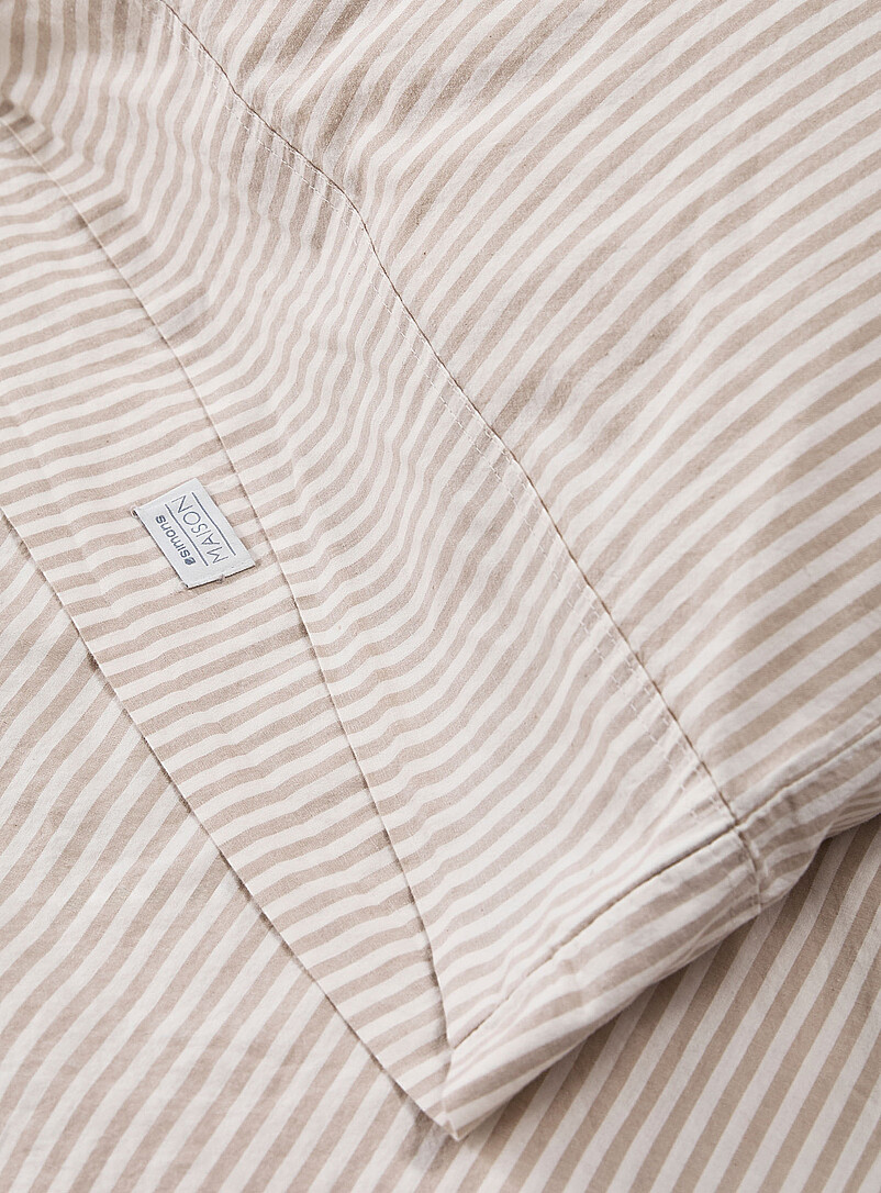 Thin stripe 100% organic cotton pillowcases product image 2
