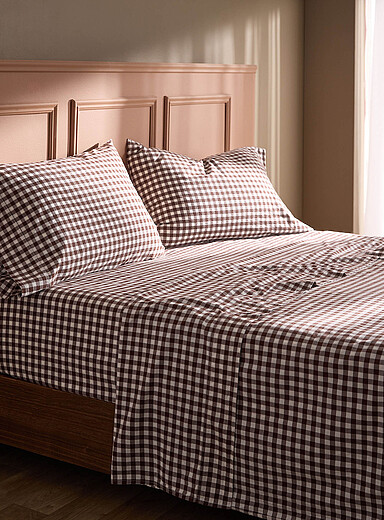 Gingham sheet set