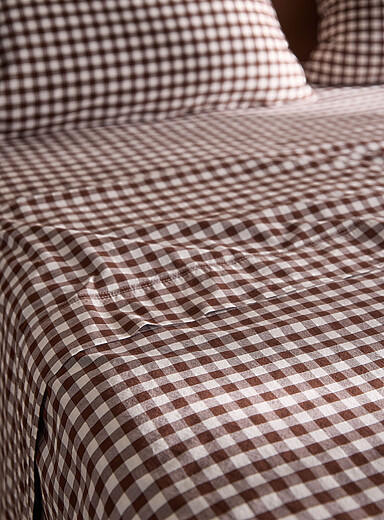 Gingham sheet set