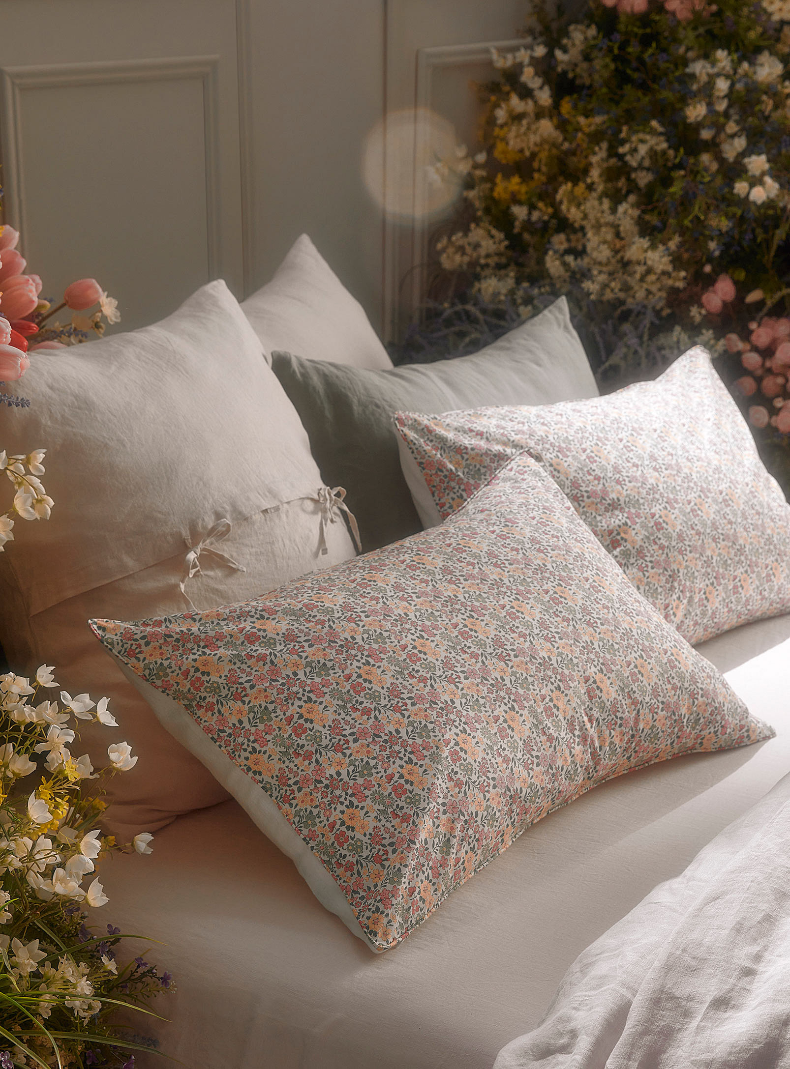 Simons Maison Annabella Floral Pillow Sham Made With Liberty Fabric In Gray