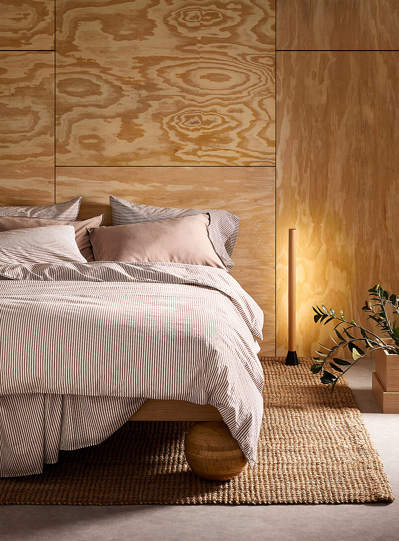 Fine Stripe Pure Organic Cotton Duvet Cover Set