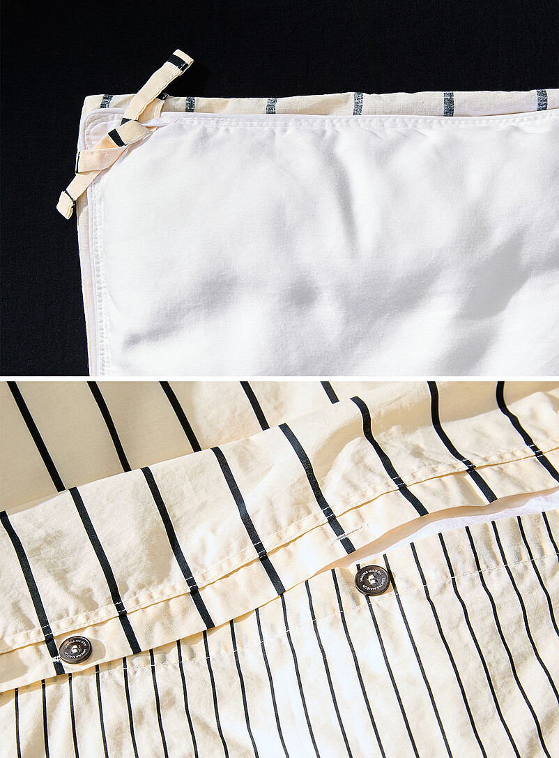 Two-tone stripes duvet cover set product image 3