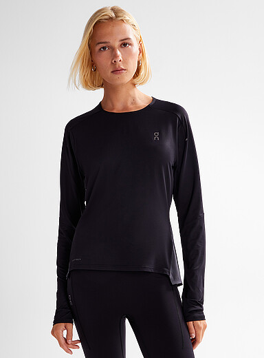 On Black Performance long-sleeve tee for women