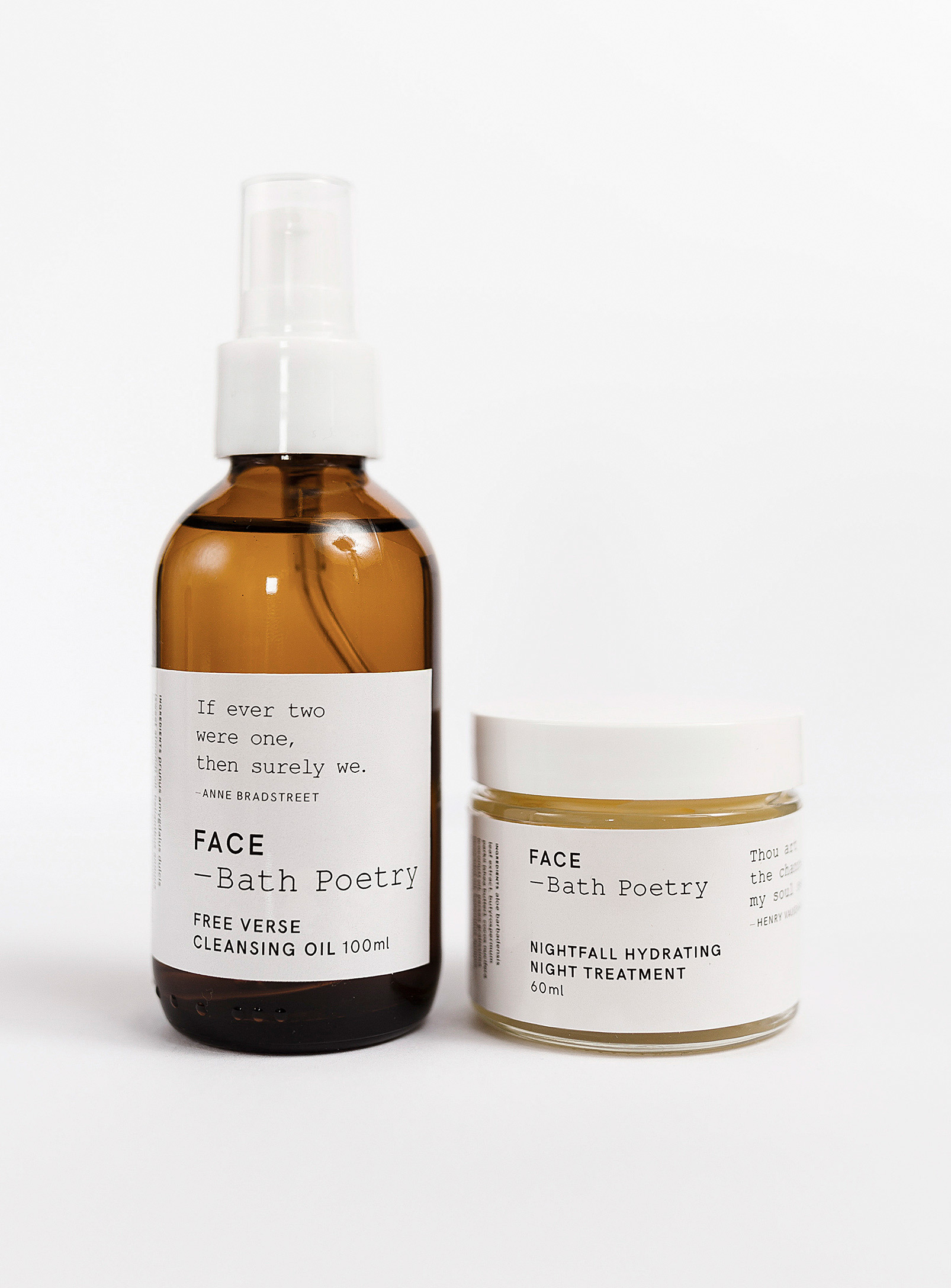 Bath Poetry - Facial cleansing oil and night treatment set