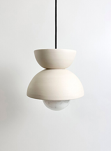 Nova stoneware hanging lamp
