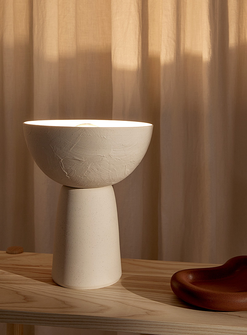 AND Ceramic Studio White Crescent table lamp Limited series