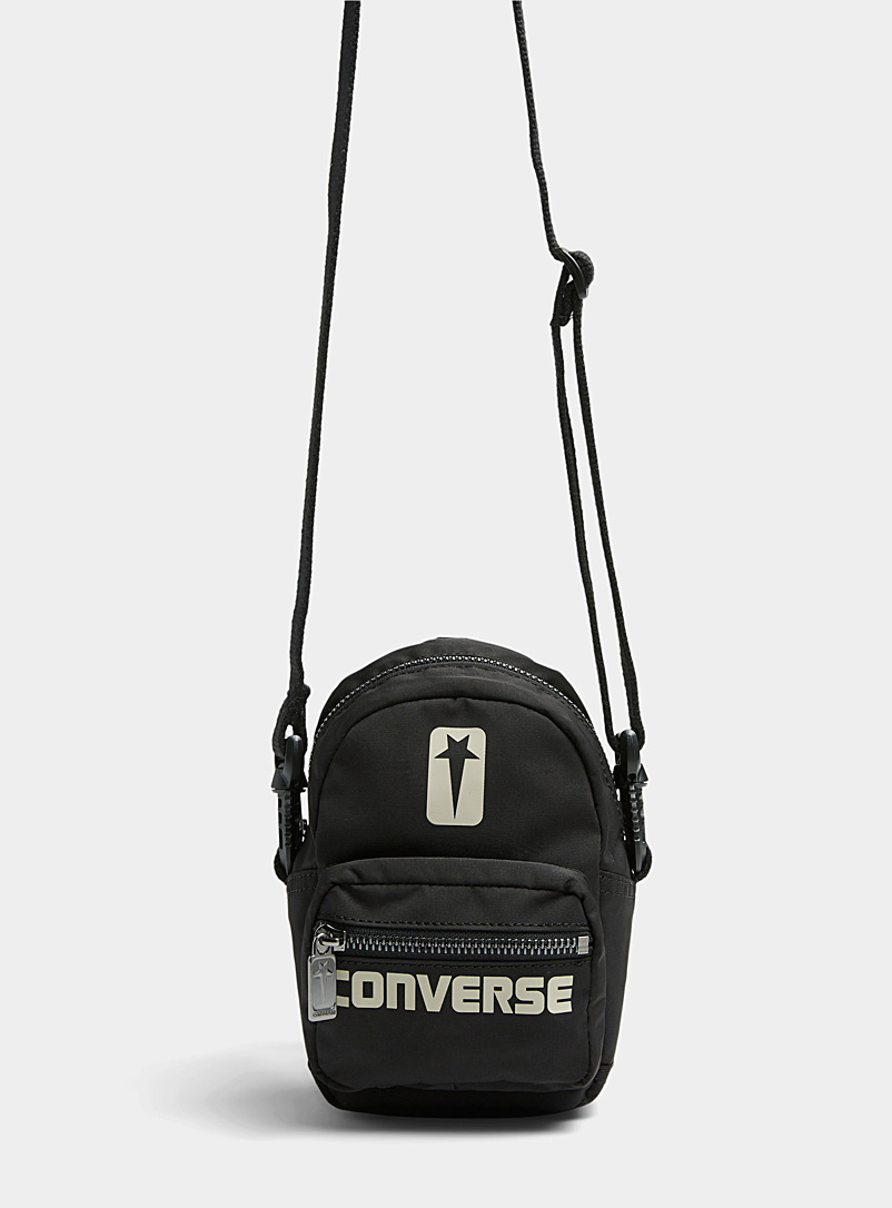 CONVERSE X DRKSHDW Black Converse x DRKSHDW small black shoulder bag for men