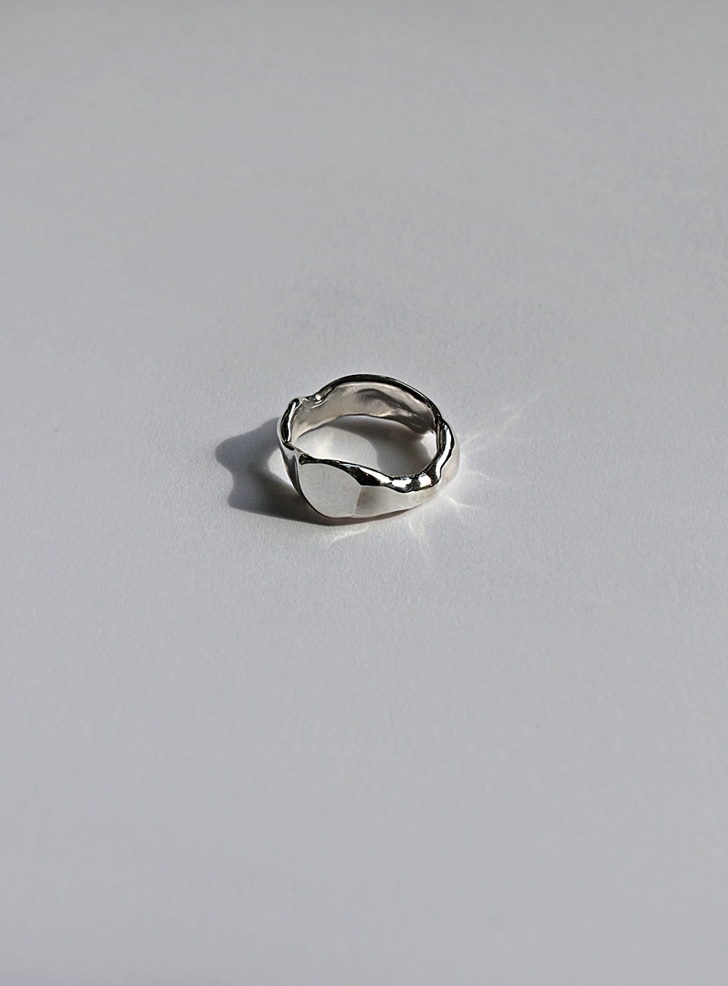 L.L.Y. Atelier Silver Melted ring for women