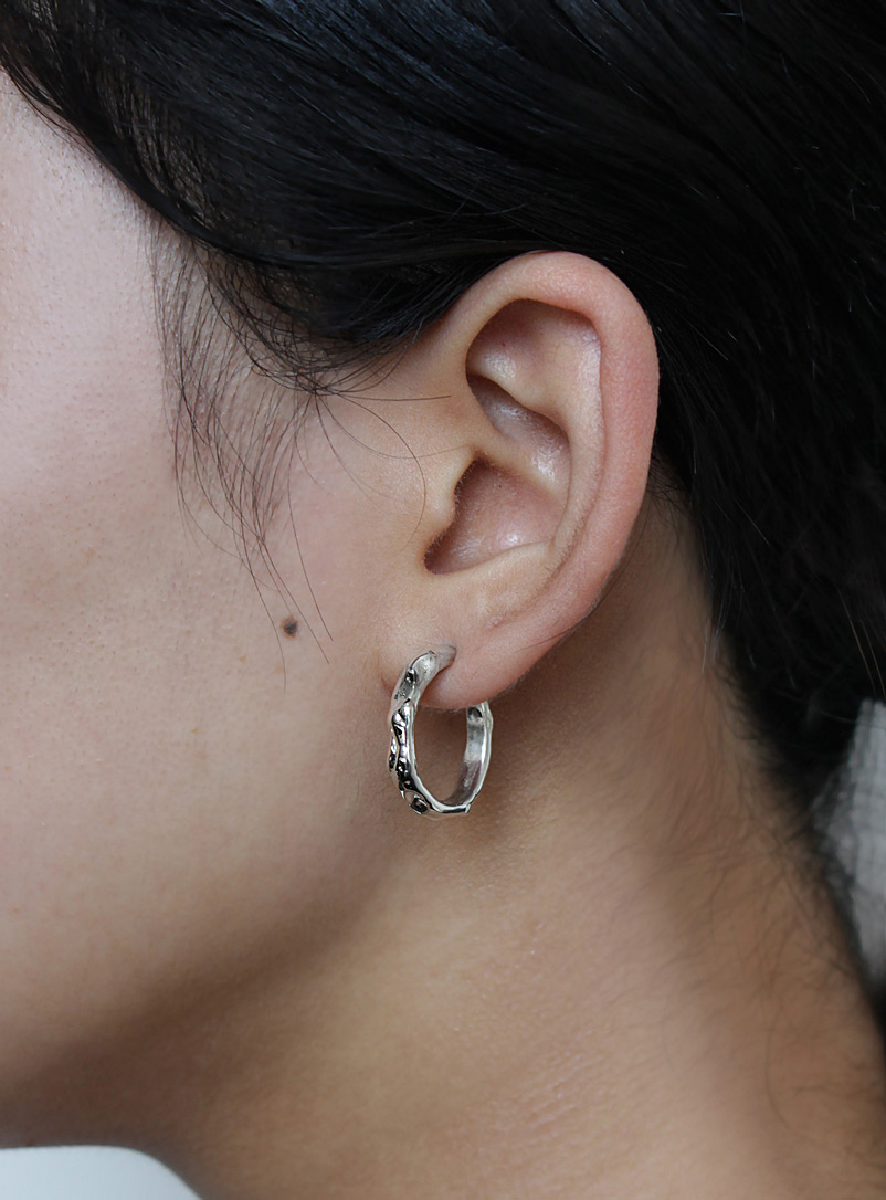 L.L.Y. Atelier: Les boucles d'oreilles Cumulus Argent pour femme