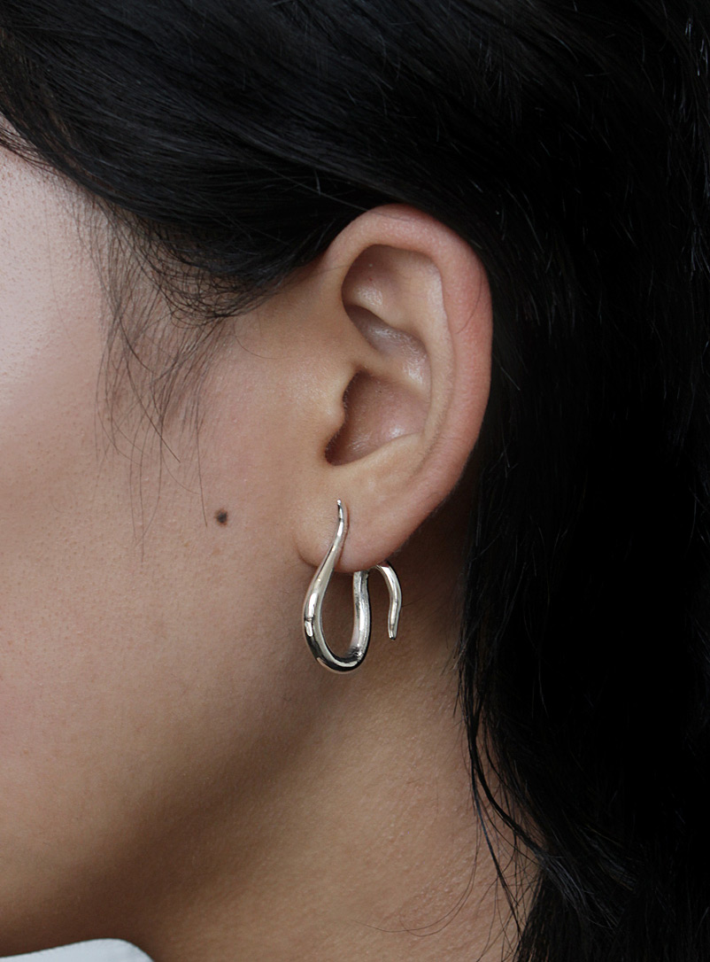 L.L.Y. Atelier: Les boucles d'oreilles Aella Argent pour femme