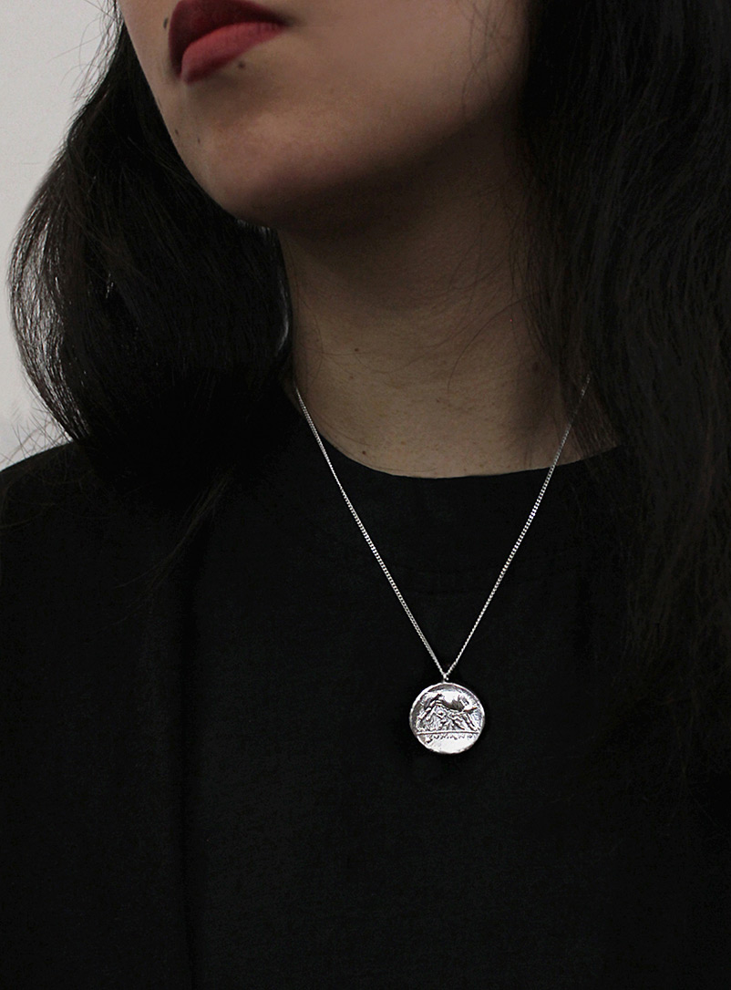 L.L.Y. Atelier Silver Roman coin necklace for women