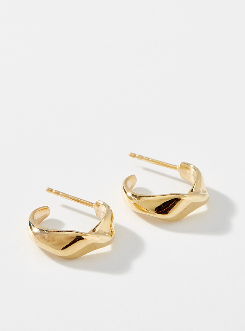 L.L.Y. Atelier Golden Yellow Torsion earrings for women