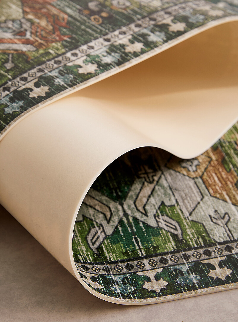 Adama: Le tapis de vinyle tapisserie vintage Voir nos formats offerts Vert &agrave; motifs