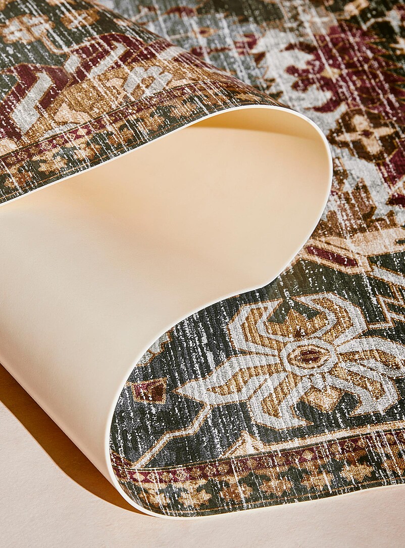 Adama: Le tapis de vinyle tapisserie vintage Voir nos formats offerts Vert &agrave; motifs