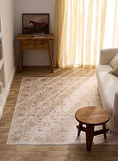 Le tapis vinyle Bazaar tapisserie florale 170 x 240 cm