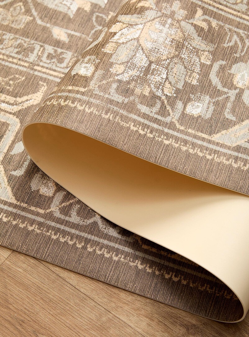 Adama Patterned Ecru Bazaar floral tapestry vinyl rug 170 x 240 cm