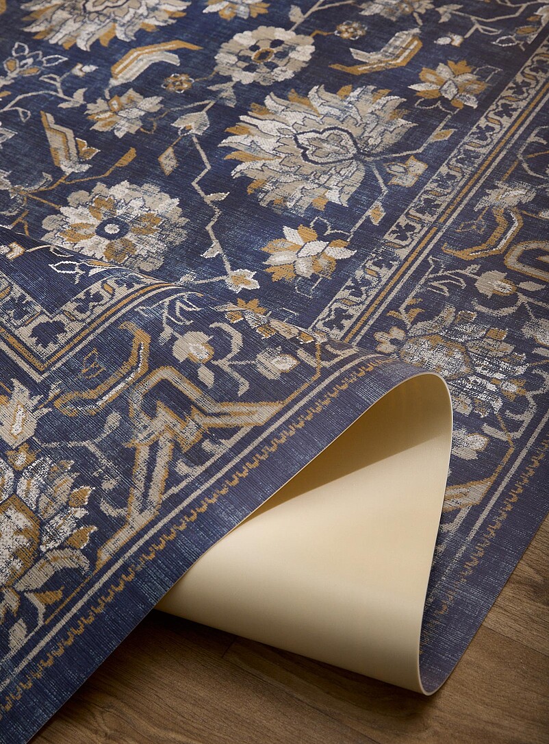 Adama Patterned Ecru Bazaar floral tapestry vinyl rug 170 x 240 cm