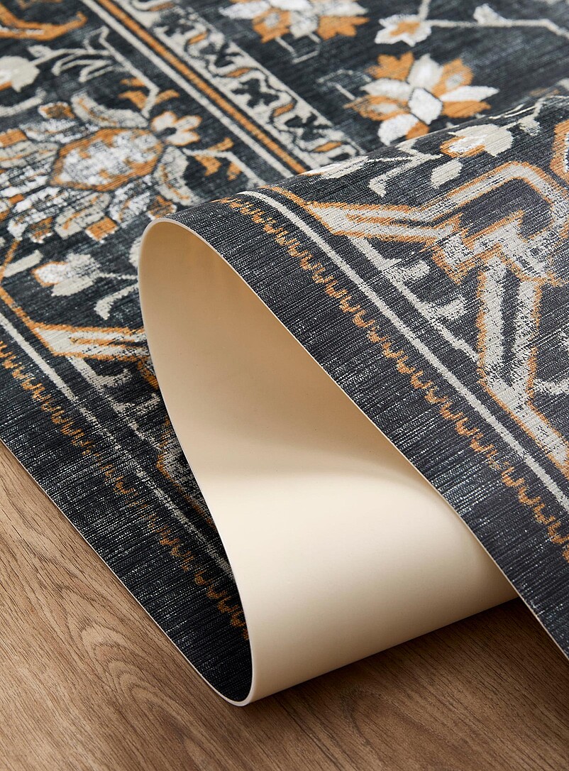 Adama Patterned Ecru Bazaar floral tapestry vinyl rug 170 x 240 cm