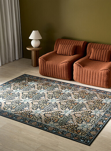 Adama Patterned Black Everly large rug 170 x 240 cm