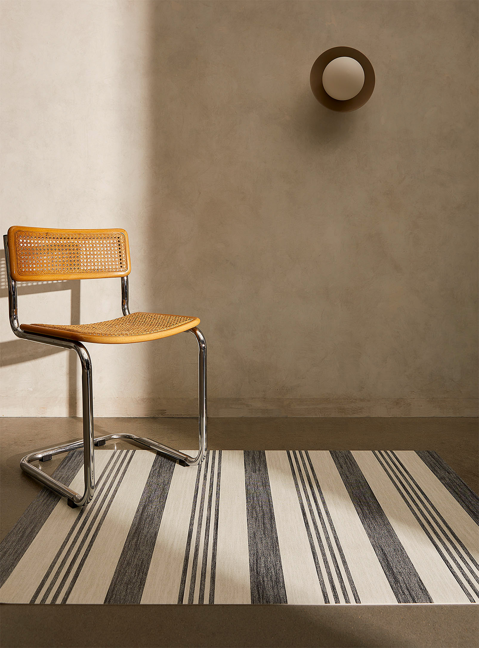 Adama Heathered Stripes Vinyl Mat See Available Sizes In Charcoal