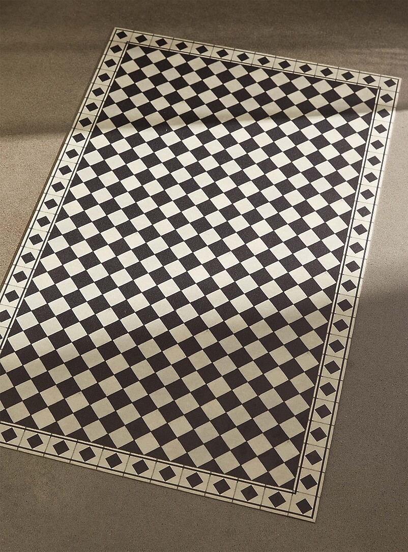 Beautiful checkers vinyl rug See available sizes product image 3