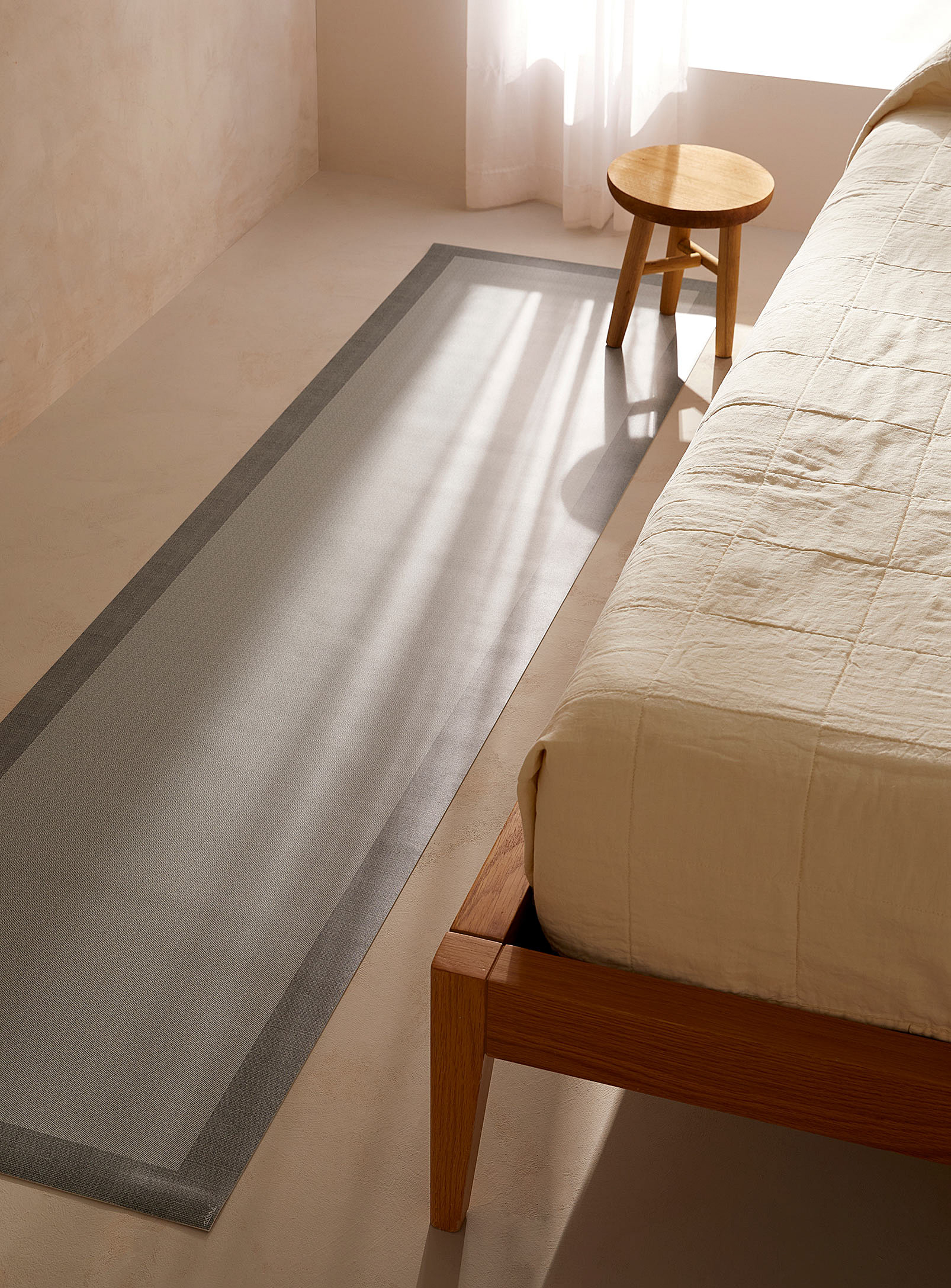 Adama Two-tone Trim Vinyl Mat See Available Sizes In Grey